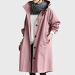 Trench Coat Women Hooded Waterproof Relaxed Fit Long