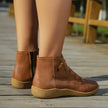 Madison | Women's Lace-Up Side-Zip Flat Ankle Knee High Boots