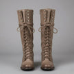 Maia | Women's Lace-Up Studded Block-Heel Knee-High Boots