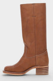 Knee High Boots Leather Stacked Low Heel Tall Winter Boots | Manon