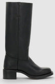 Knee High Boots Leather Stacked Low Heel Tall Winter Boots | Manon
