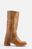 Knee High Boots Leather Stacked Low Heel Tall Winter Boots | Manon