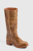 Knee High Boots Leather Stacked Low Heel Tall Winter Boots | Manon