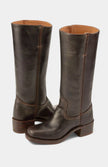 Knee High Boots Leather Stacked Low Heel Tall Winter Boots | Manon