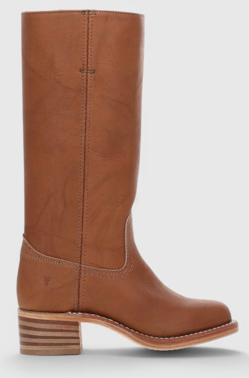 Knee High Boots Leather Stacked Low Heel Tall Winter Boots | Manon