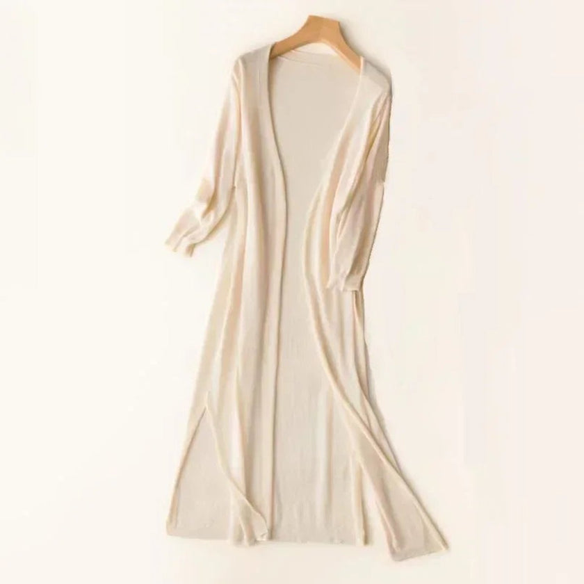 Isabella | Women's Soft Open-Front Long Knit Cardigan with Elegant for Layering