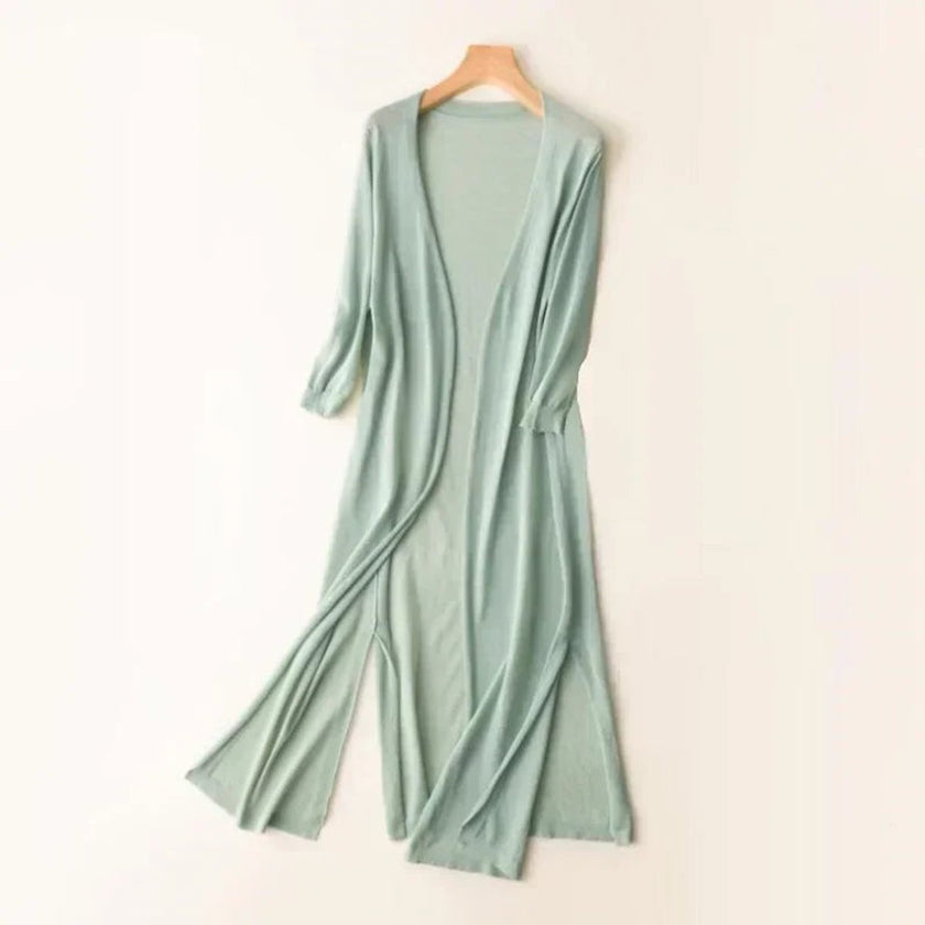 Isabella | Women's Soft Open-Front Long Knit Cardigan with Elegant for Layering