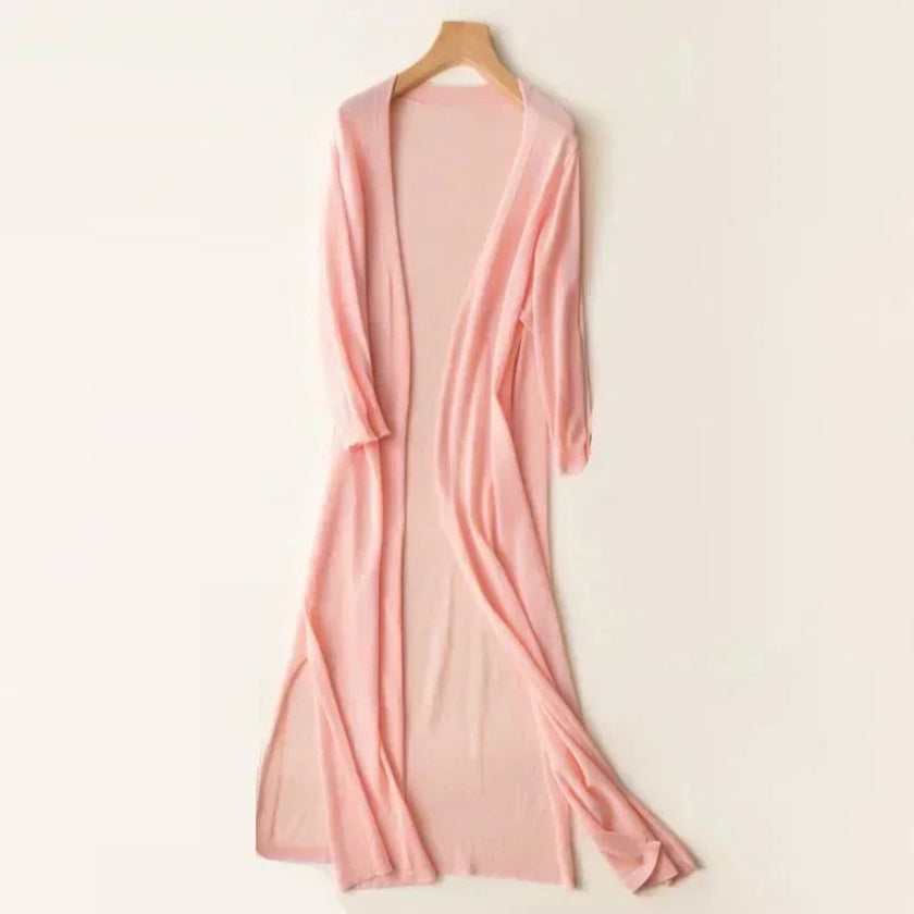Isabella | Women's Soft Open-Front Long Knit Cardigan with Elegant for Layering