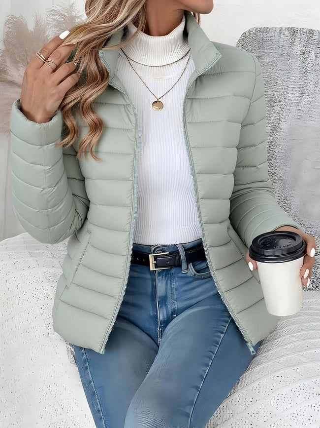 Elsemieke | Women's Zip-Up Stand-Collar Puffer Coat