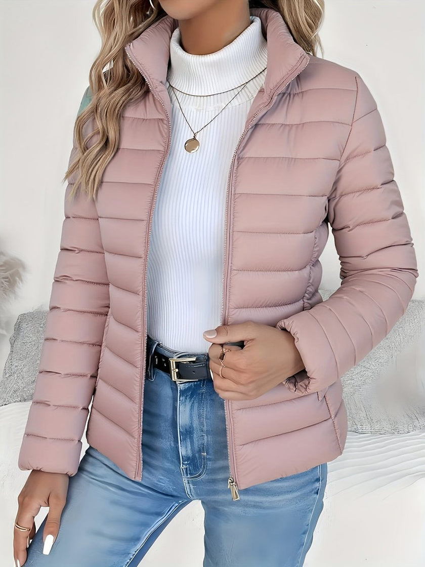 Elsemieke | Women's Zip-Up Stand-Collar Puffer Coat