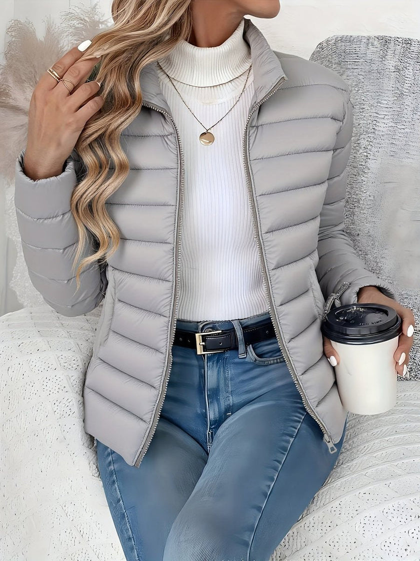Elsemieke | Women's Zip-Up Stand-Collar Puffer Coat