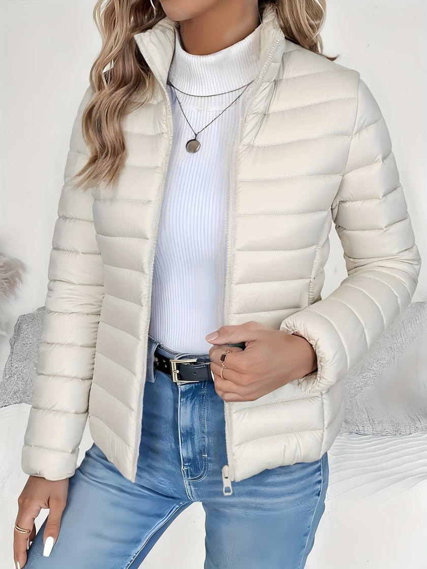 Elsemieke | Women's Zip-Up Stand-Collar Puffer Coat