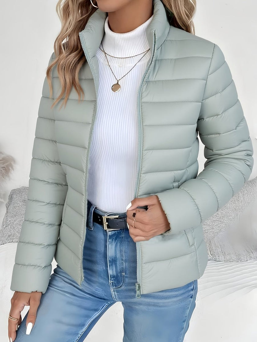 Elsemieke | Women's Zip-Up Stand-Collar Puffer Coat