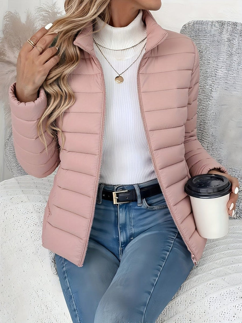 Elsemieke | Women's Zip-Up Stand-Collar Puffer Coat