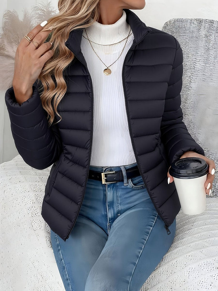 Elsemieke | Women's Zip-Up Stand-Collar Puffer Coat