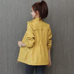 Bomber Jacket Women Lightweight Cropped Drawstring Waist Zip-Up