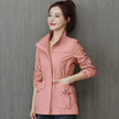 Bomber Jacket Women Lightweight Cropped Drawstring Waist Zip-Up