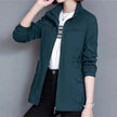 Bomber Jacket Women Lightweight Cropped Drawstring Waist Zip-Up