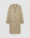 Trench Coat Women Waterproof Hooded Long Classic Longline