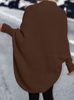 Madison | Women's Longline Open-Front Batwing-Sleeve Cardigan Knit Sweater with Wrap for Layering