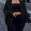 Madison | Women's Longline Open-Front Batwing-Sleeve Cardigan Knit Sweater with Wrap for Layering