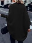 Madison | Women's Longline Open-Front Batwing-Sleeve Cardigan Knit Sweater with Wrap for Layering