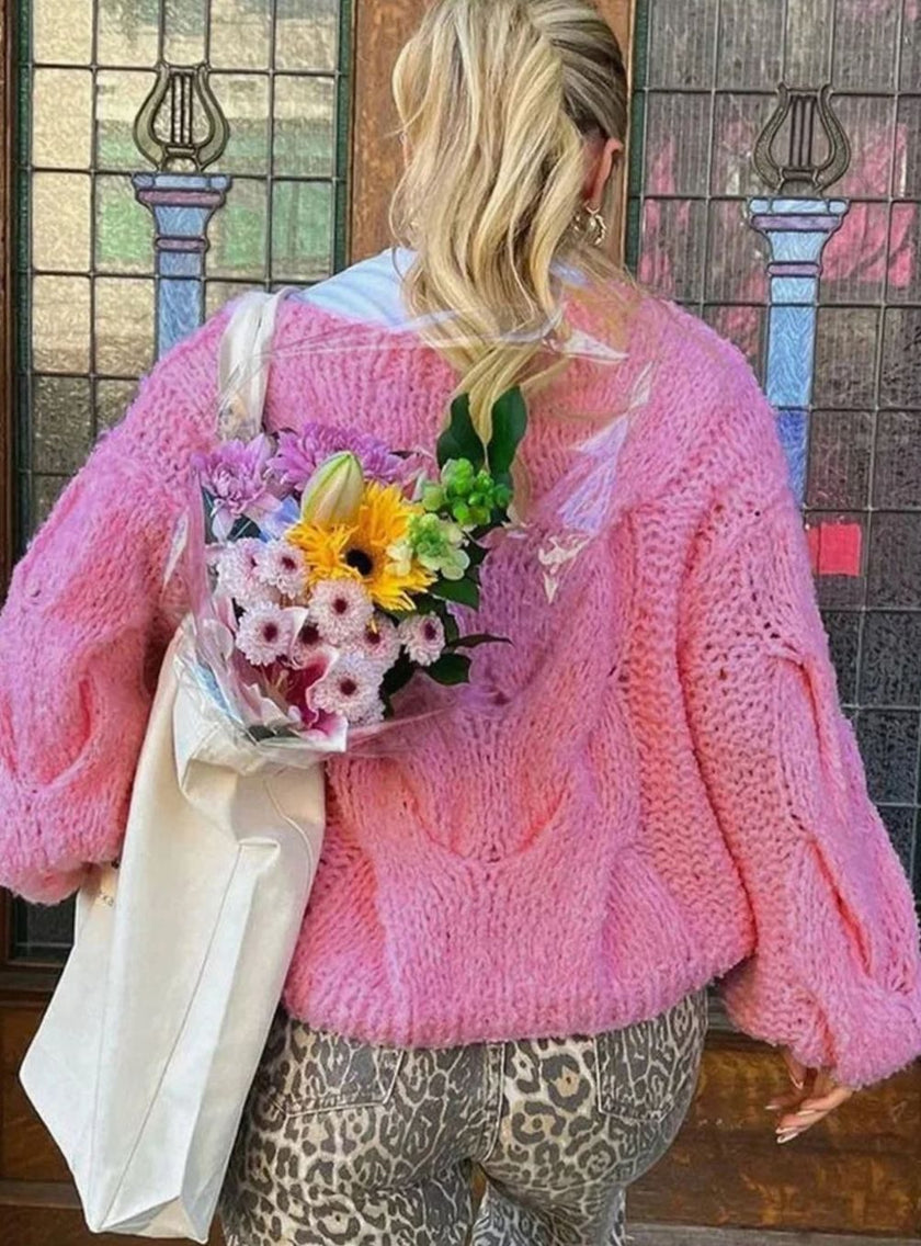 Bregje | Women's Loose Knit Sweater Off-Shoulder Relaxed Pullover with Oversized for Everyday