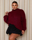 Fenna | Women's Loose Knit Sweater Oversized Mock-Neck Pullover with Turtleneck for Layering