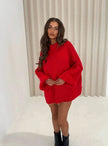 Fenna | Women's Loose Knit Sweater Oversized Mock-Neck Pullover with Turtleneck for Layering
