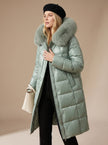 Mia | Women's Longline Fur-Hood Hooded Winter Puffer Parka