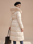 Mia | Women's Longline Fur-Hood Hooded Winter Puffer Parka