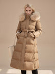 Mia | Women's Longline Fur-Hood Hooded Winter Puffer Parka