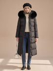 Mia | Women's Longline Fur-Hood Hooded Winter Puffer Parka