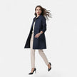 Trench Coat Women Wool Blend Mid-Length Double-Breasted A-Line