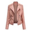 Wivi | Women's Zip-Up Faux-Leather Moto Jacket