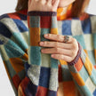 Lotte | Women's Multicolour Checked Mock-Neck Pullover Sweater with Color-Block for Everyday