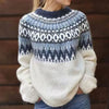 Elin | Women's Nordic Fair Isle Knit Cosy Womens Jumper Pullover Sweater with Turtleneck for Winter
