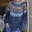 Elin | Women's Nordic Fair Isle Knit Cosy Womens Jumper Pullover Sweater with Turtleneck for Winter