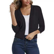 Emma | Women's Open-Front 3/4 Sleeve Cropped Cardigan with Elegant for Layering