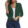 Emma | Women's Open-Front 3/4 Sleeve Cropped Cardigan with Elegant for Layering