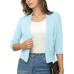 Emma | Women's Open-Front 3/4 Sleeve Cropped Cardigan with Elegant for Layering