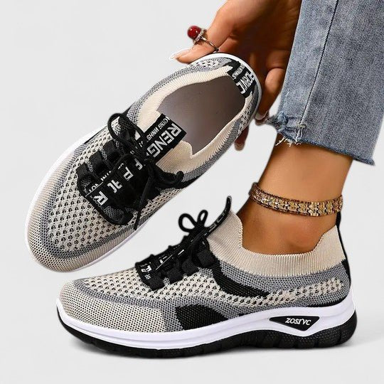Amelia | Women's Orthopedic Arch-Support Breathable Mesh Lace-Up Walking Sneakers