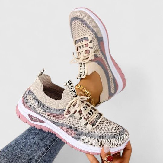 Amelia | Women's Orthopedic Arch-Support Breathable Mesh Lace-Up Walking Sneakers