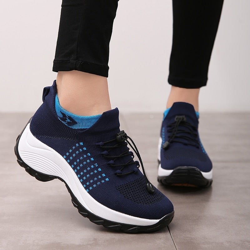 Emma | Women's Orthopedic Cushioned Lace-Up Platform Sneakers