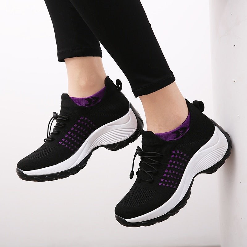 Emma | Women's Orthopedic Cushioned Lace-Up Platform Sneakers