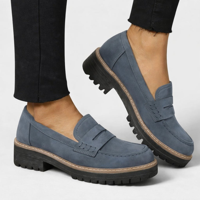 Aria | Women's Orthopedic Cushioned Slip-On Platform Loafers