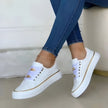 Luna | Women's Orthopedic Gold-Accent Lace-Up Platform Sneakers