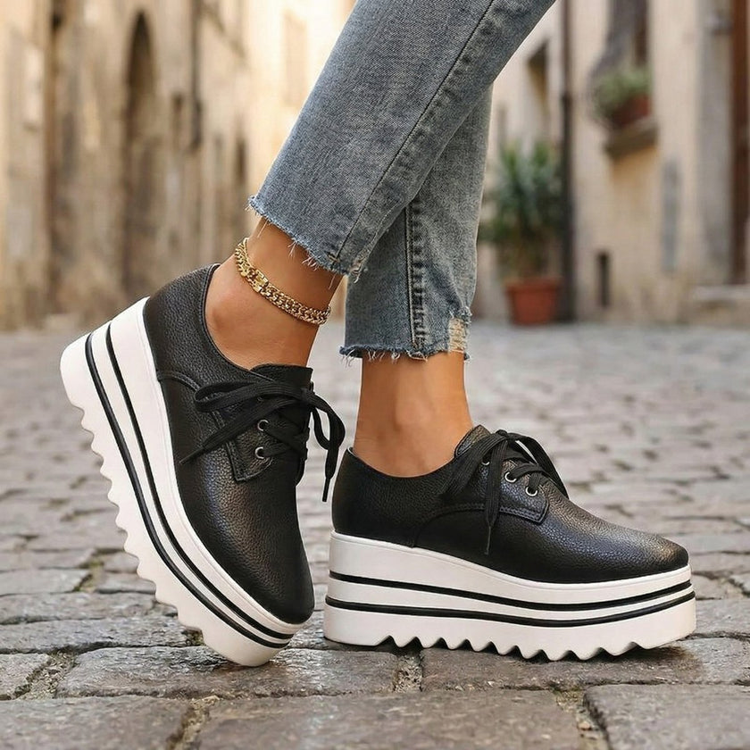 Mia | Women's Orthopedic Platform Lace-Up Oxford Boots