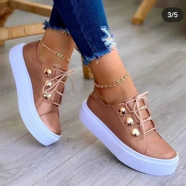 Nienke | Women's Orthopedic Round-Toe Platform Sneakers