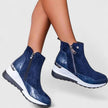 Penelope | Women's Orthopedic Wedge Ankle Boots Arch-Support Side-Zip Sneaker Booties